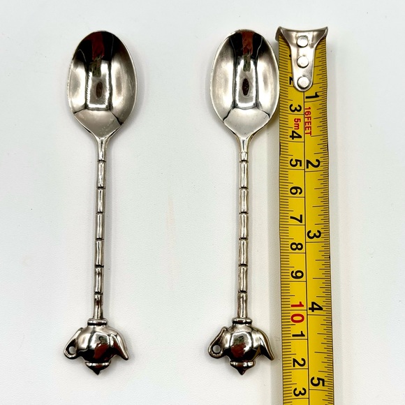 Set of 2 Stirring Spoons With Teapots on Handle - Picture 5 of 5
